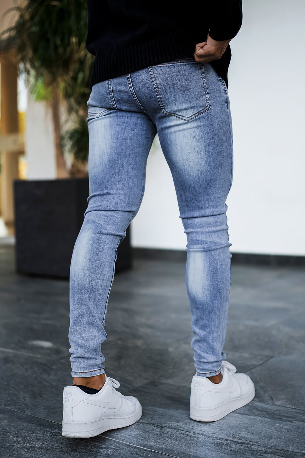 Light Blue Skinny Jeans - Ripped