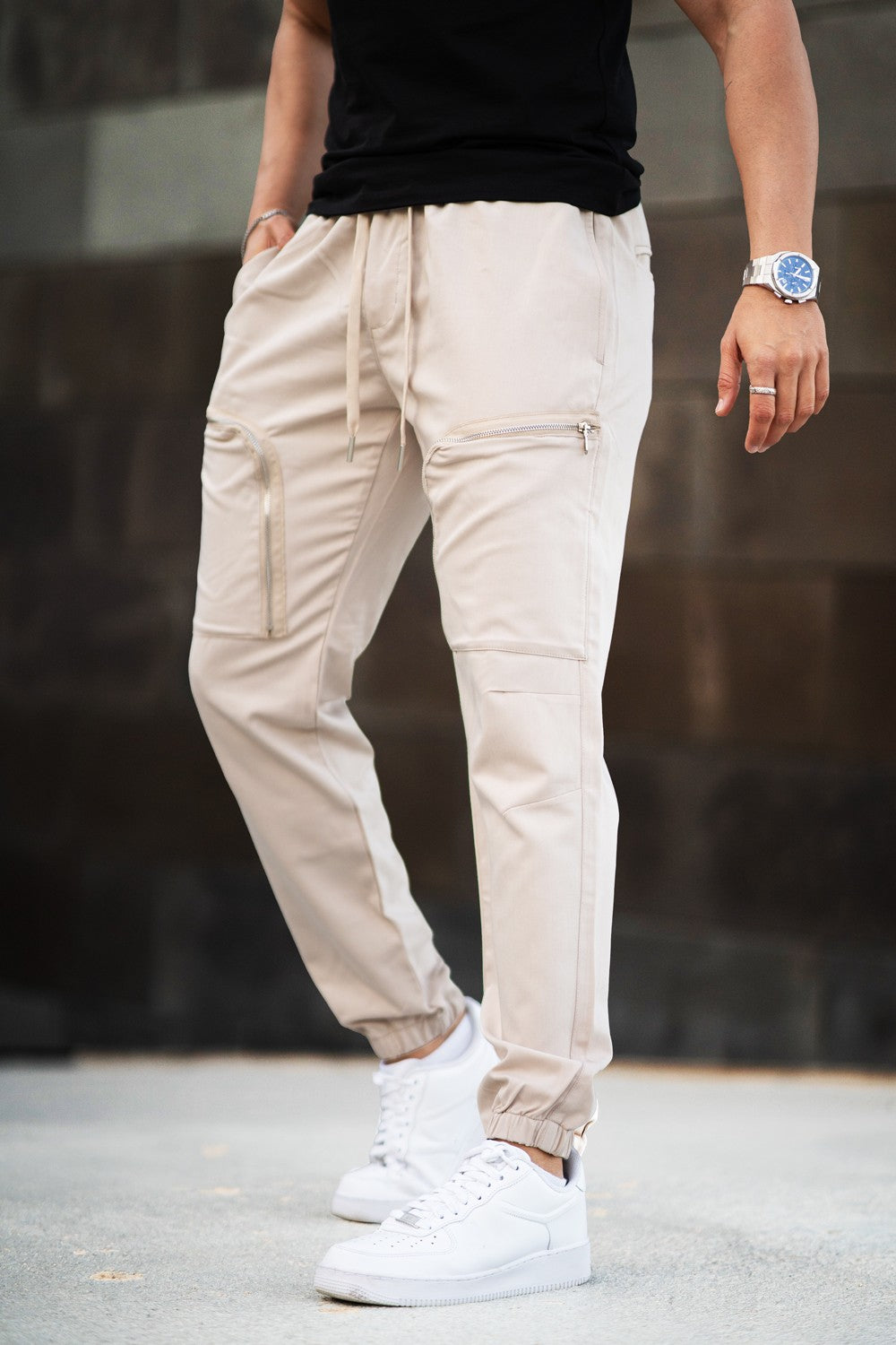 Men's Sport Pant - Zipper & Khaki