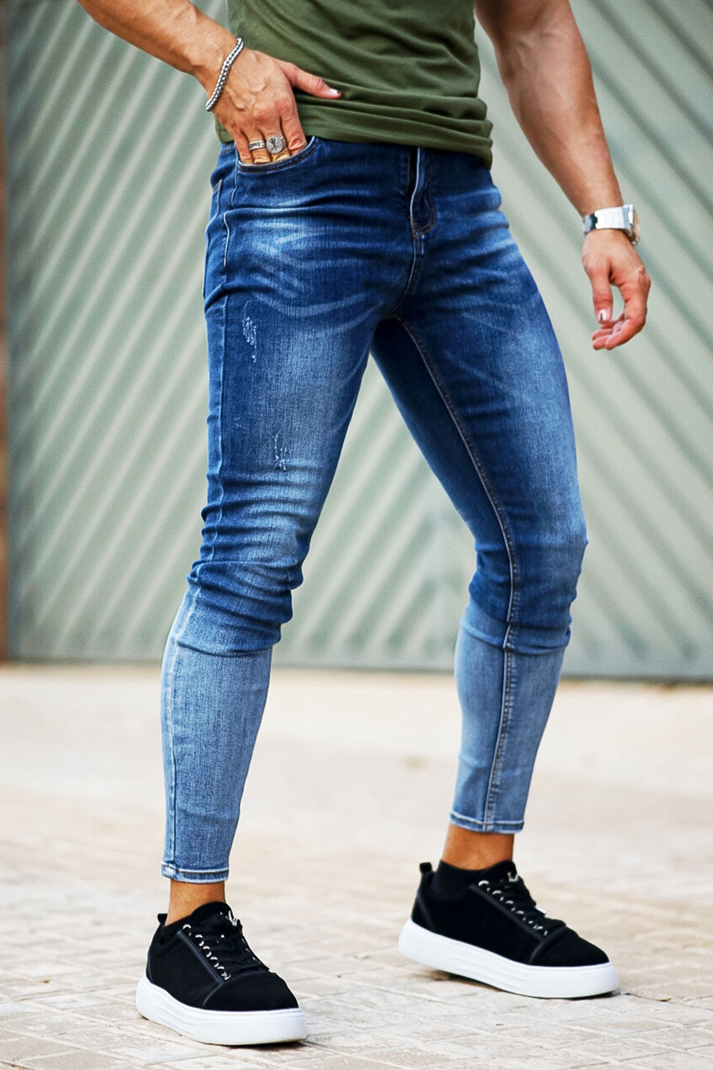 stylish skinny jeans - blue