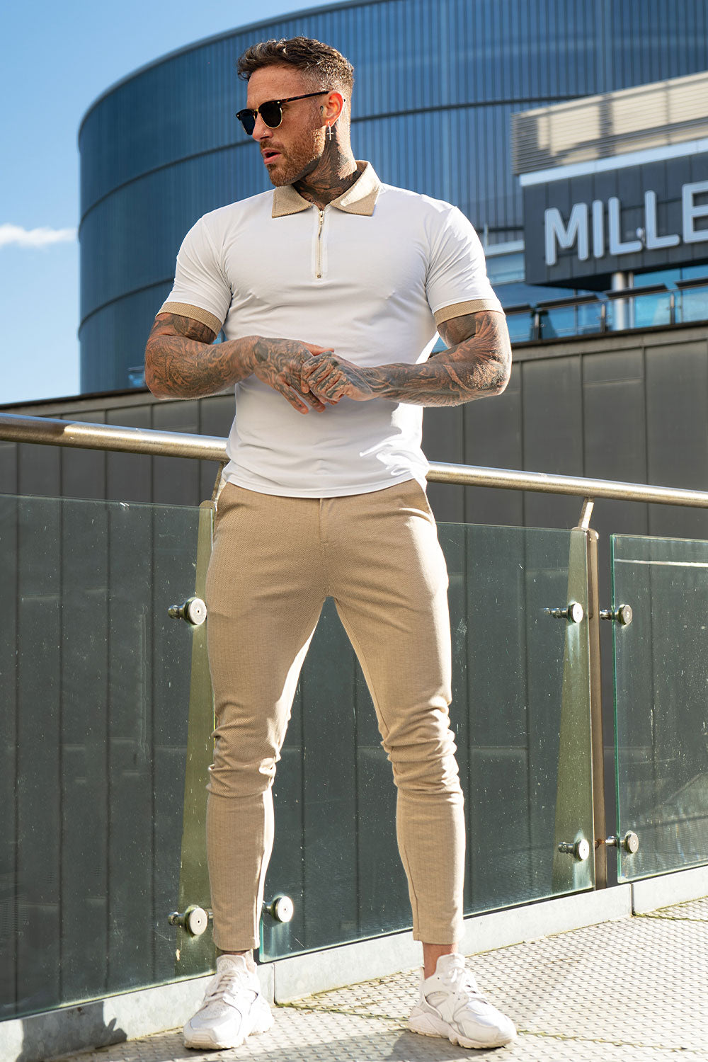 relaxed chino pants - khaki