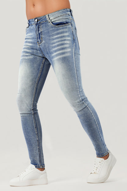 Jeans skinny elasticizzati da uomo - Blu