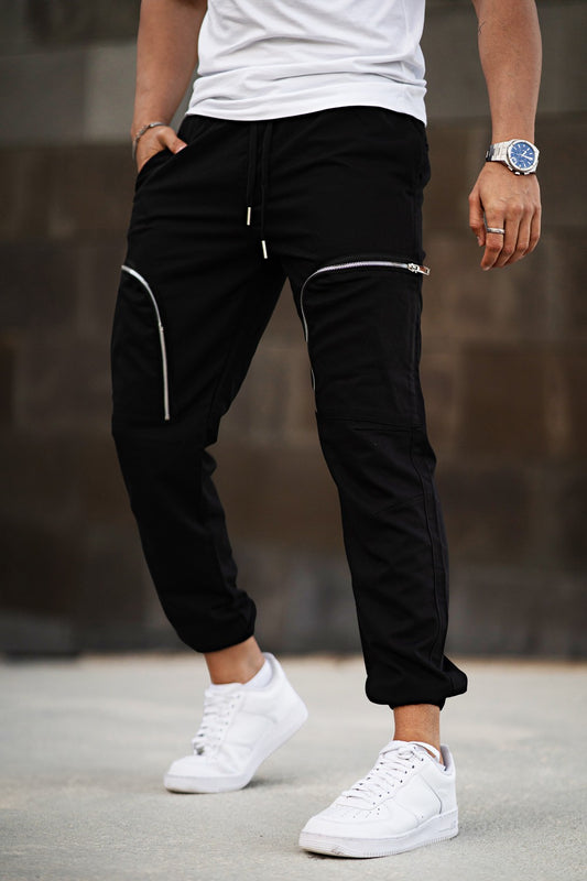 Men's Sport Pant - Zipper & Black