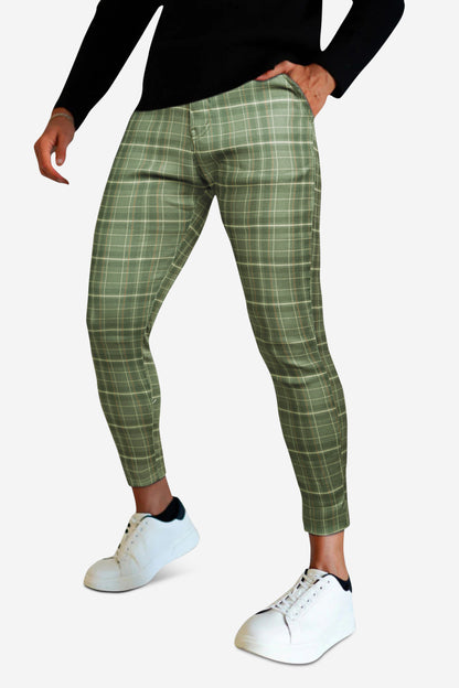 Men's Relaxed Pant - Green Lattice