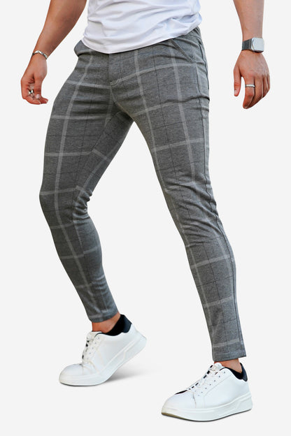 Compre 2 pantalones chinos grises para hombre con envío gratis