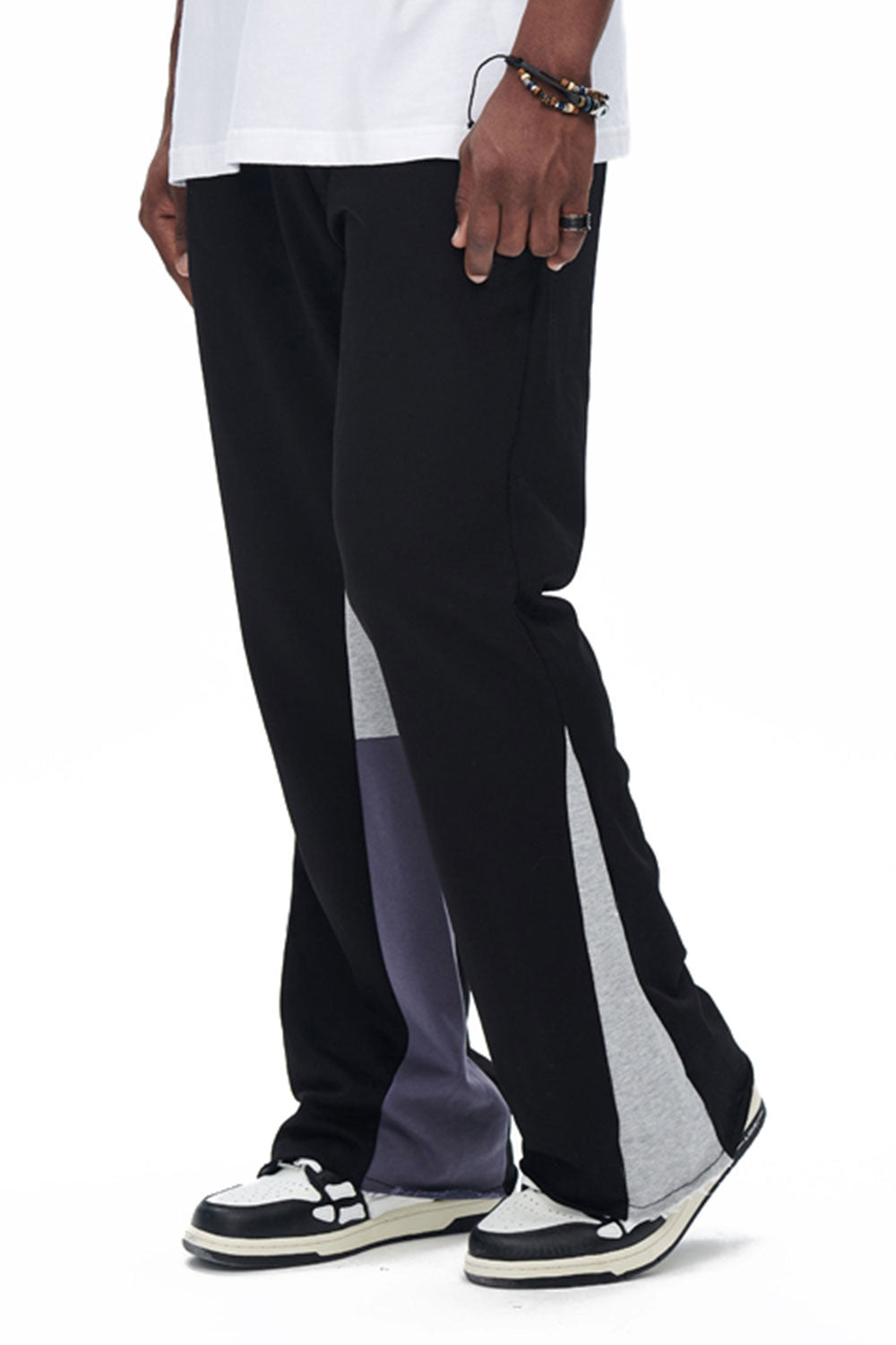 Contrast Bootcut Sweatpant Black For Sale – GINGTTO