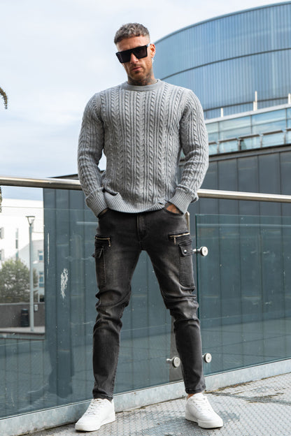 men's chunky knit sweater