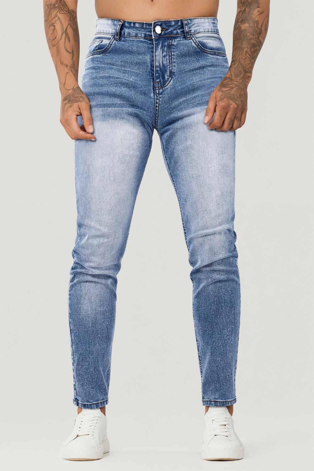 Men's Stretch Skinny Jean - Washed Blue