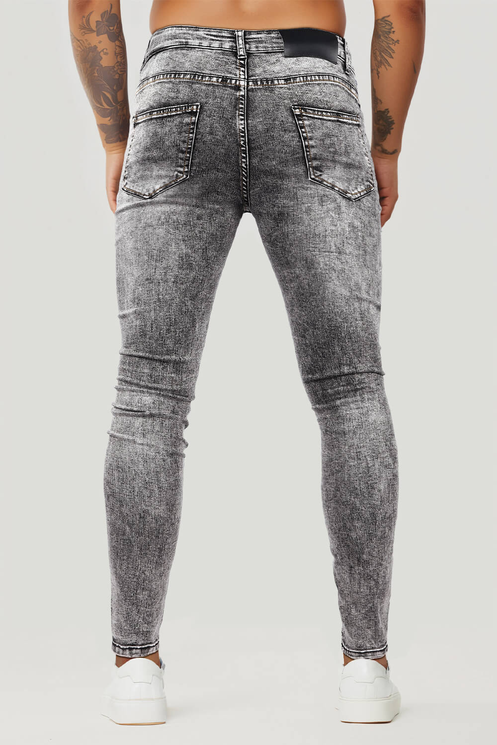 Men Gray Skinny Jeans - Washed