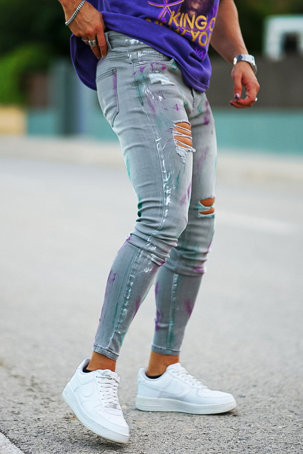 paint skinny jeans