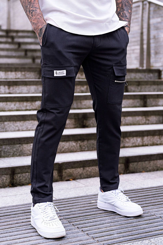 Men's Relaxed Fit Chino Pant - Zipper & Black