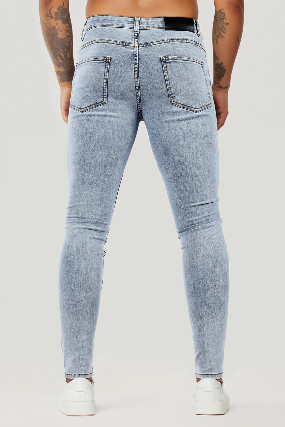 Men Light Blue Skinny Jeans