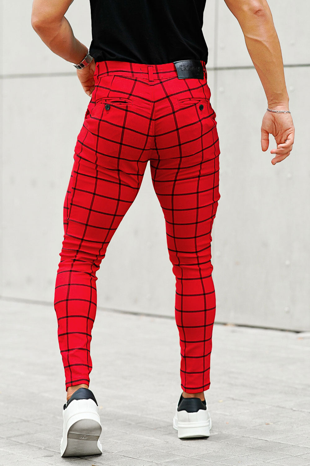 Men's Red Plaid Pant