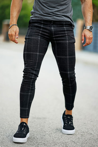 black skinny chino pants