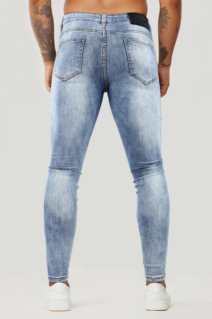 Men Stretch Skinny Jean - Wash Blue