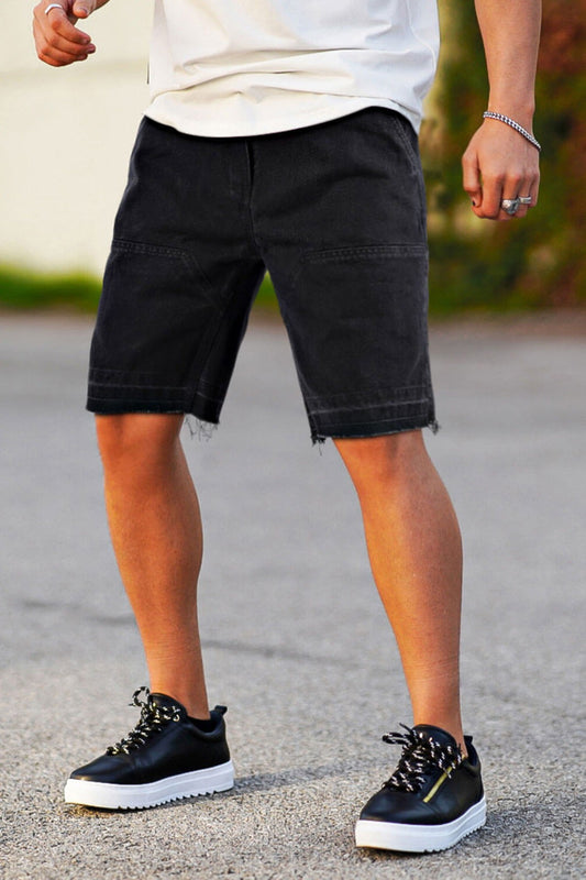 Men's Black Jean Short - Pocket