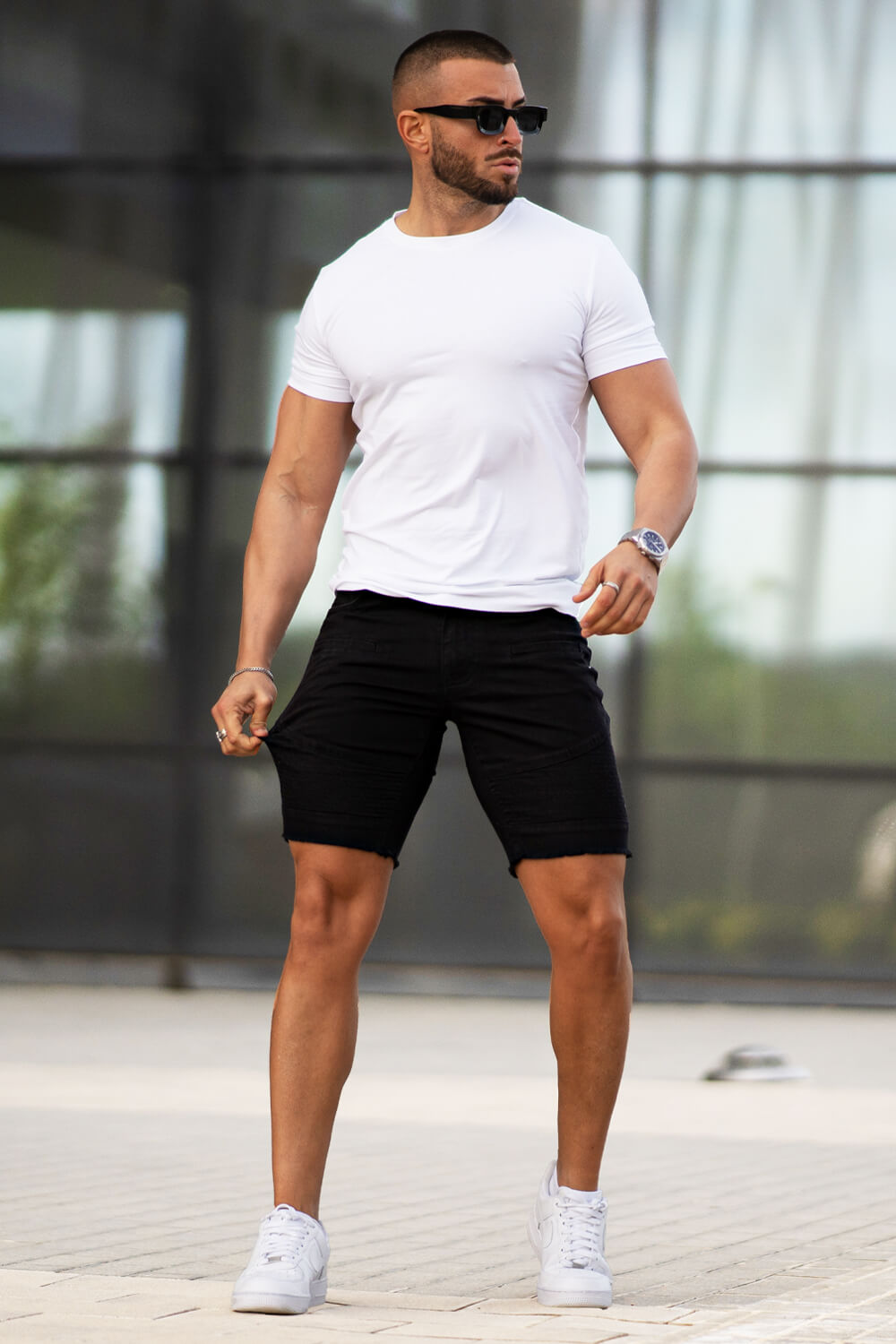 Men's Black Jean Short - Basic Style