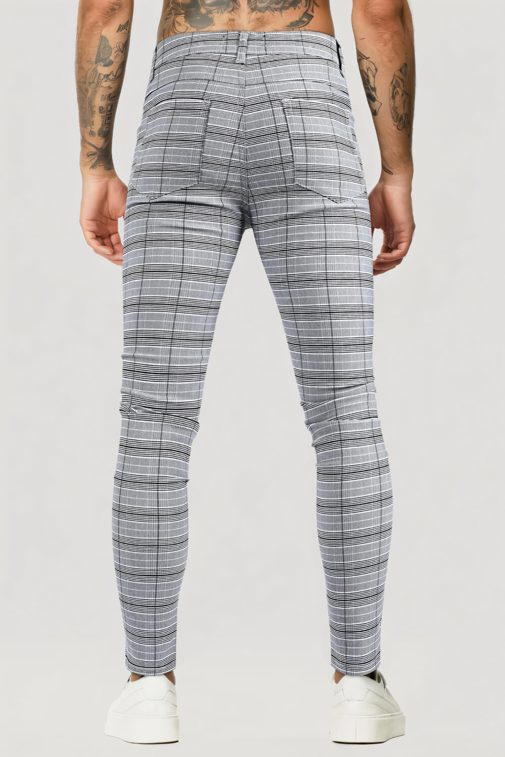 Men's Skinny Grey Pant - Lattice