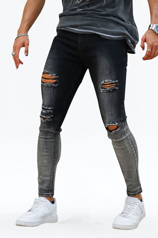  Vintage Skinny Jeans - Black And Grey