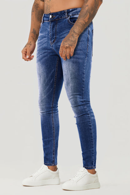 JEANS SUPER SKINNY FIT HOMBRE AZUL