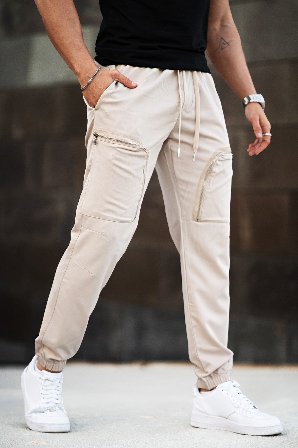 Men's Sport Pant - Zipper & Khaki