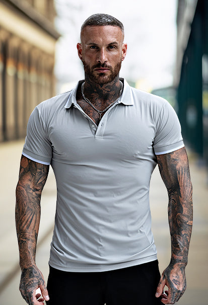 High Quality Slim Fit Polo Shirt - Grey
