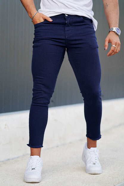 navy blue skinny jeans