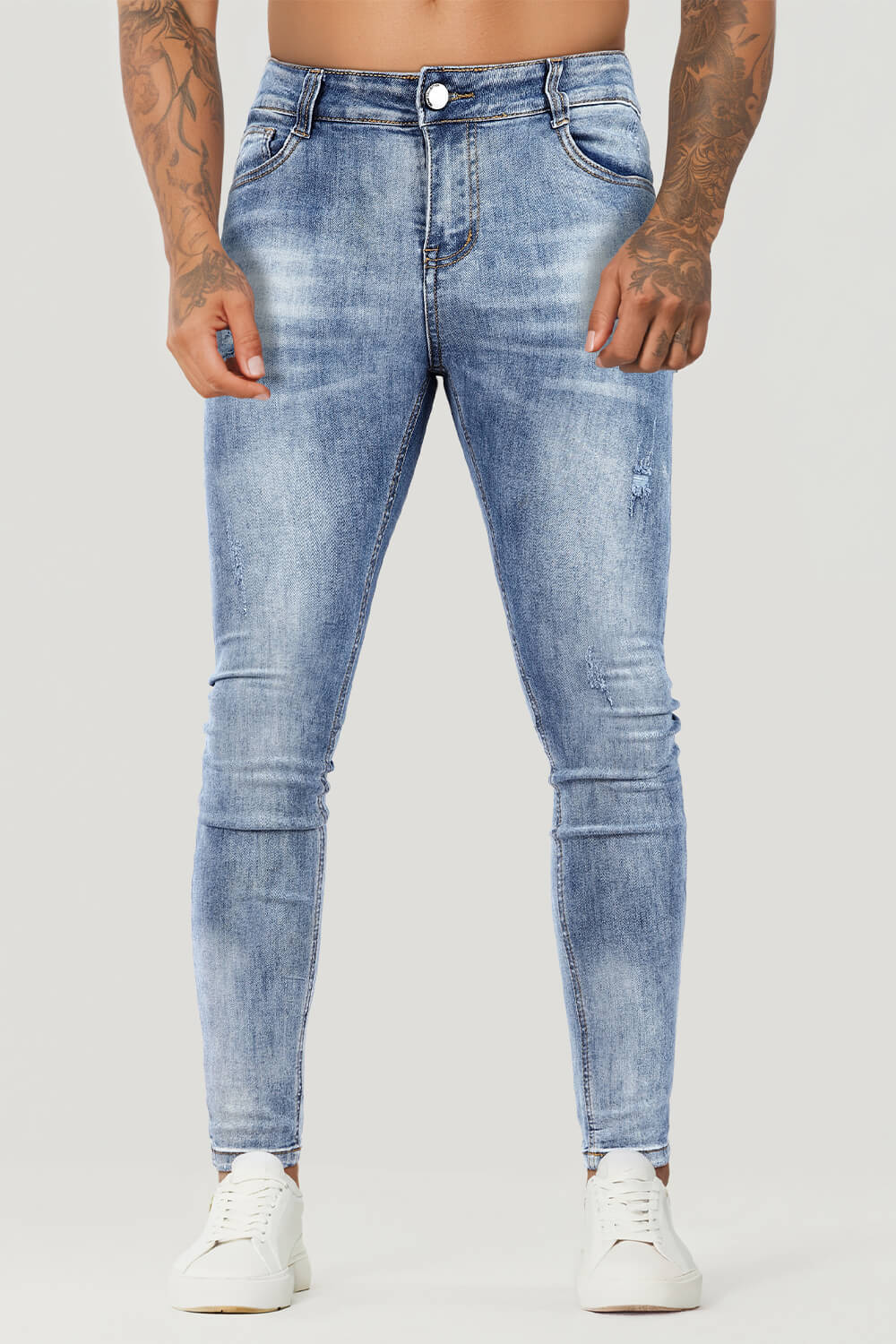 Men Stretch Skinny Jean - Wash Blue