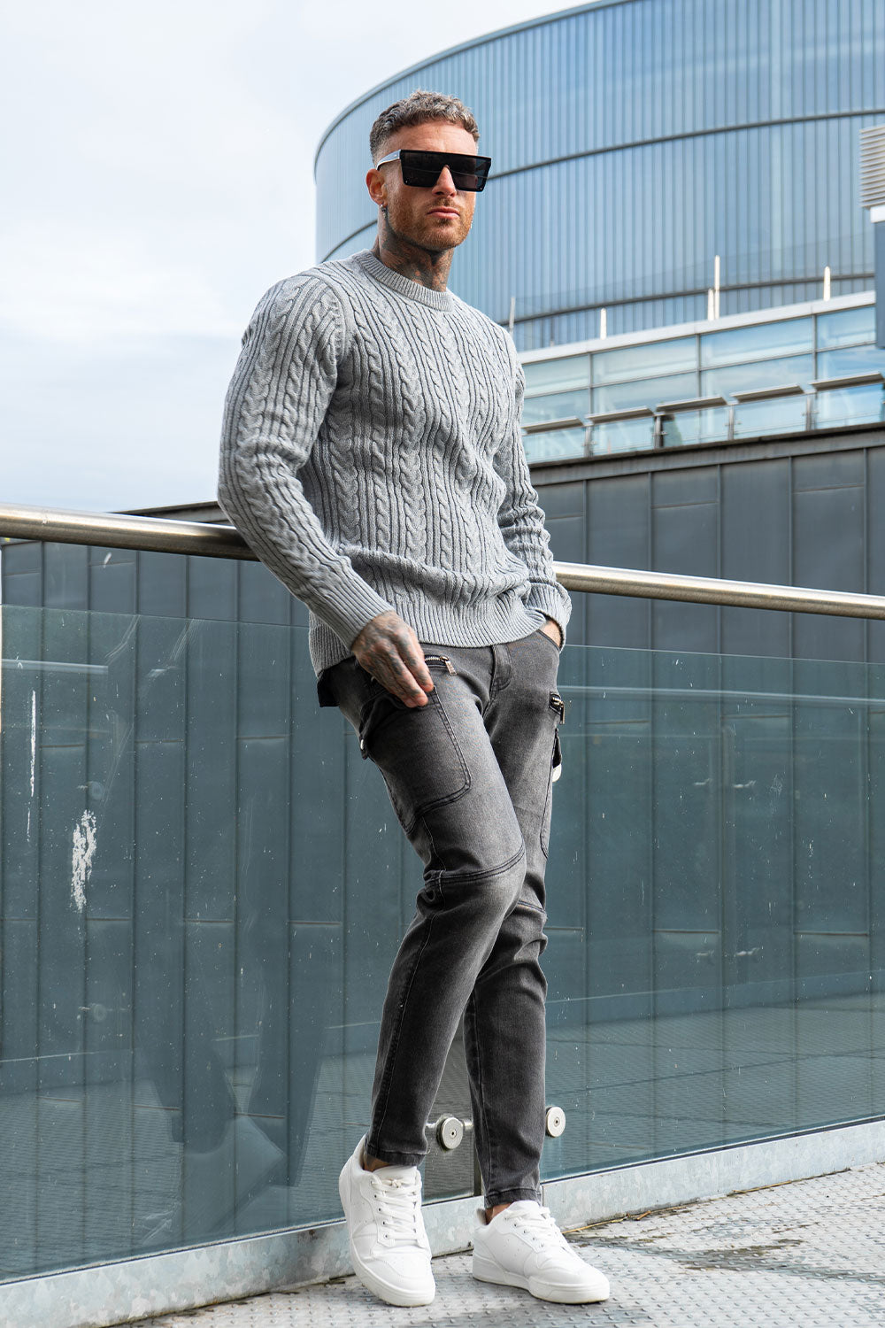 men's chunky knit sweater