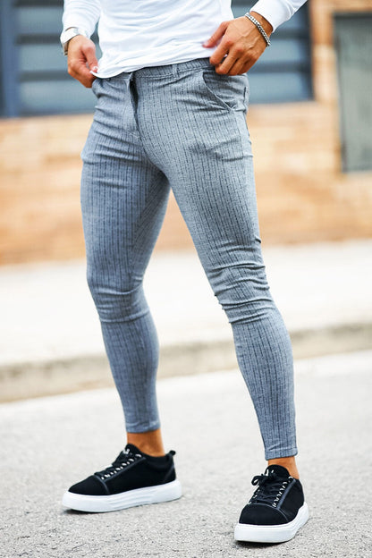 grey stretch chinos