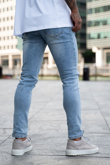 men's ripped jeans slim straight