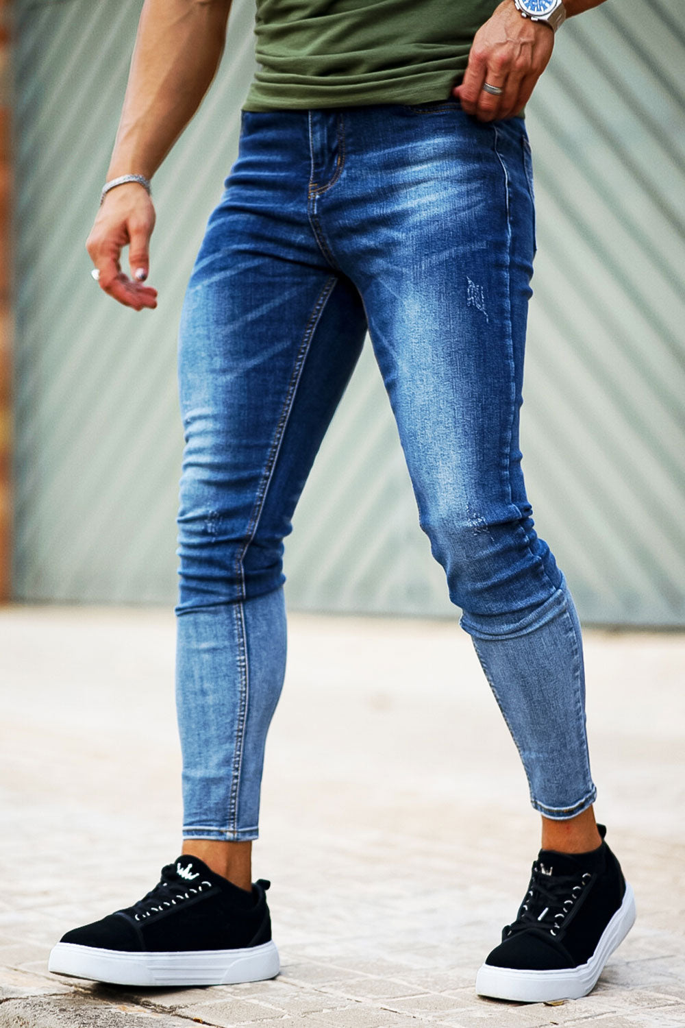 stylish skinny jeans - blue