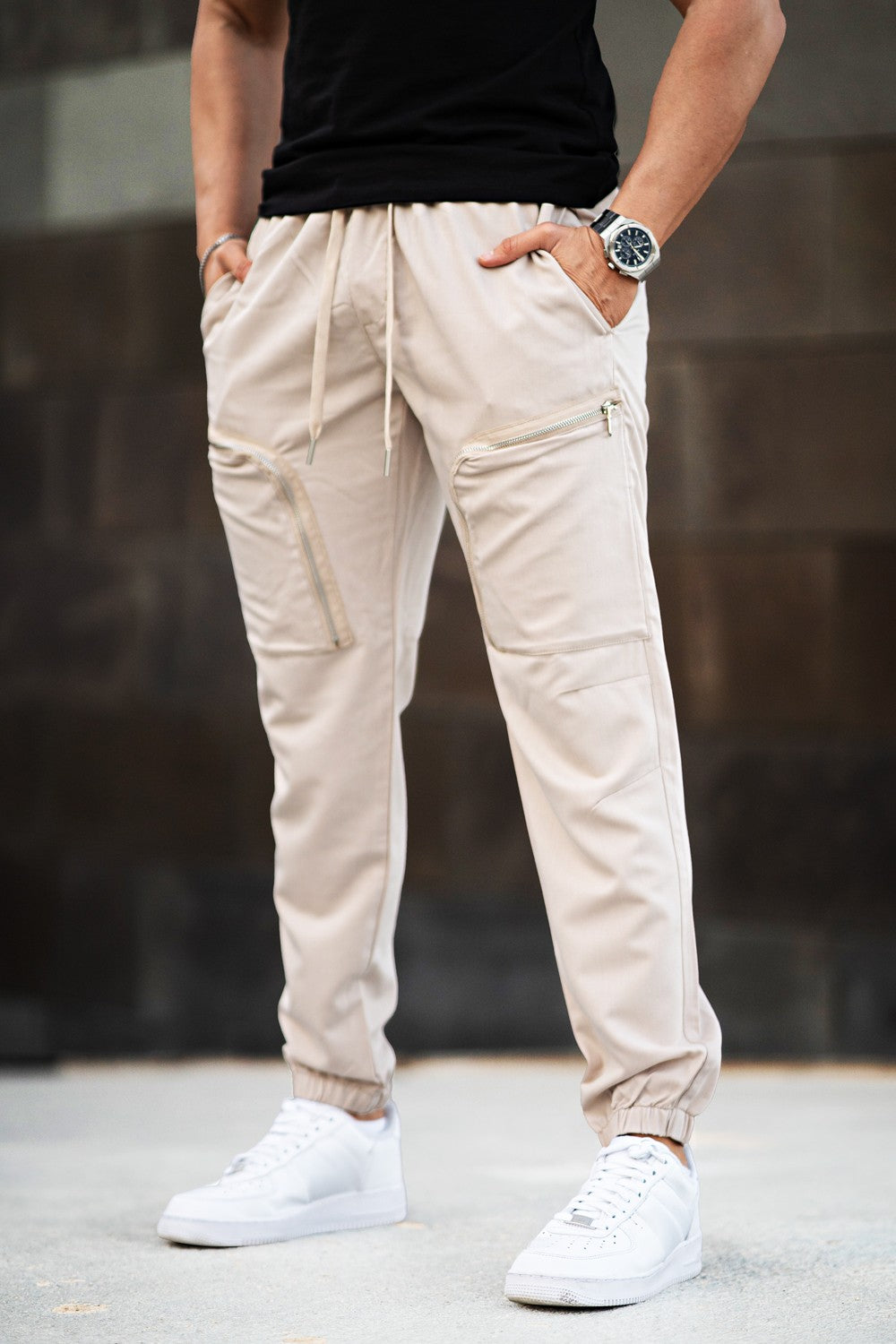 Men's Sport Pant - Zipper & Khaki