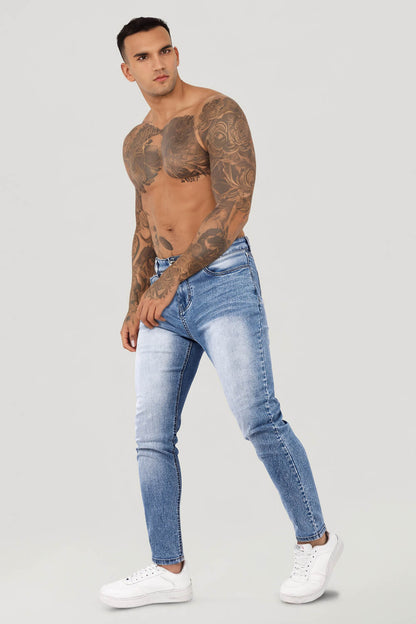 Men's Stretch Skinny Jean - Washed Blue