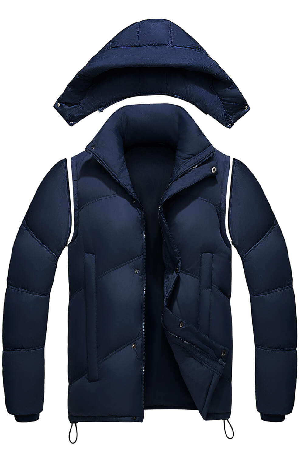 Men's Down Coat - Navy Blue