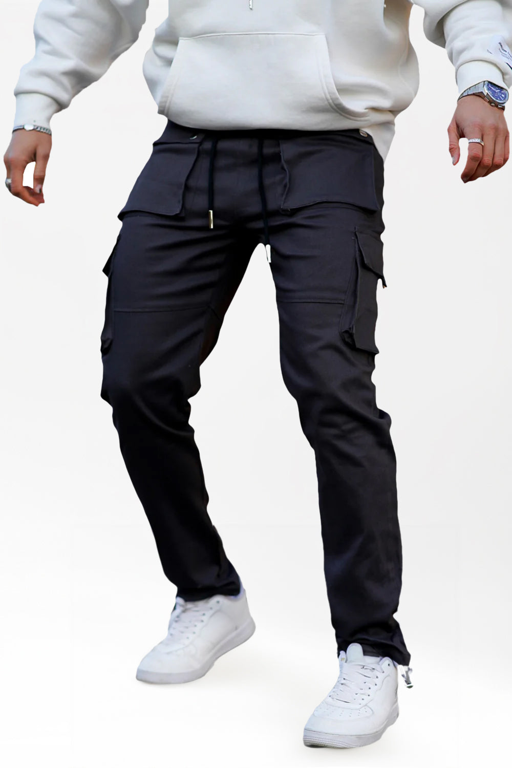 Black Slim Cargo Pant