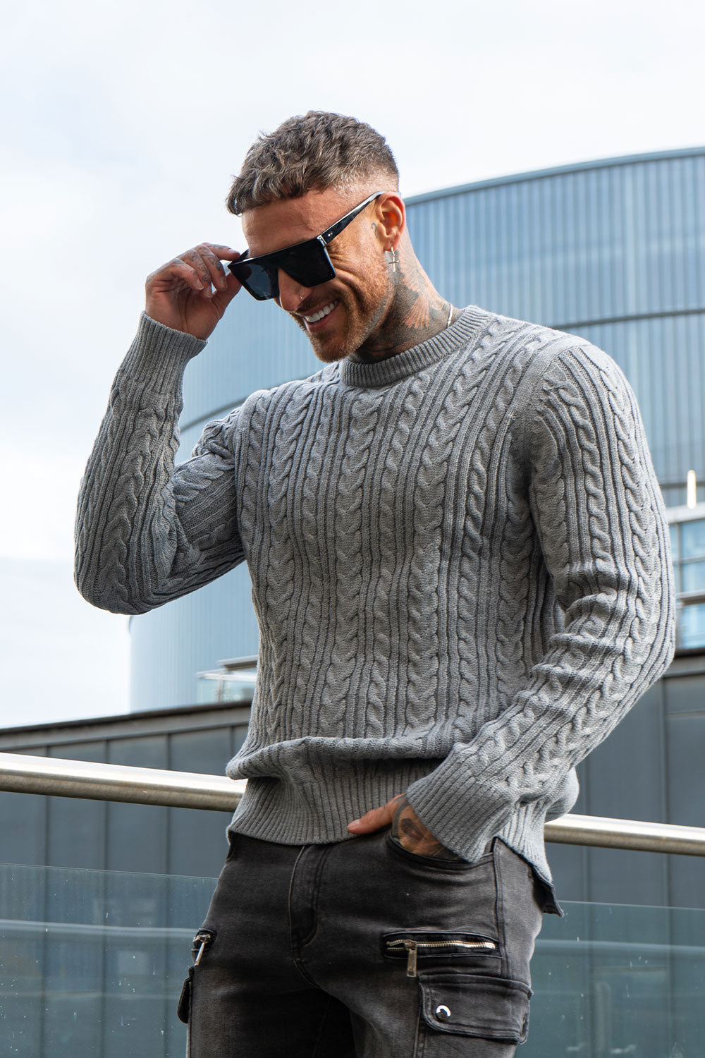 men's chunky knit sweater