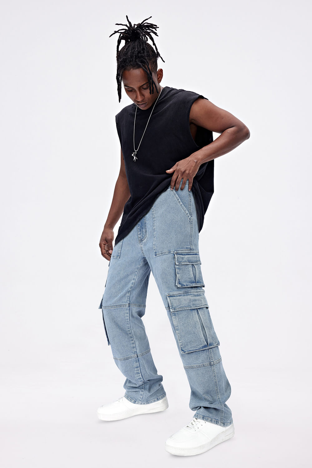 Men's Straight Jean - Blue & Pocket