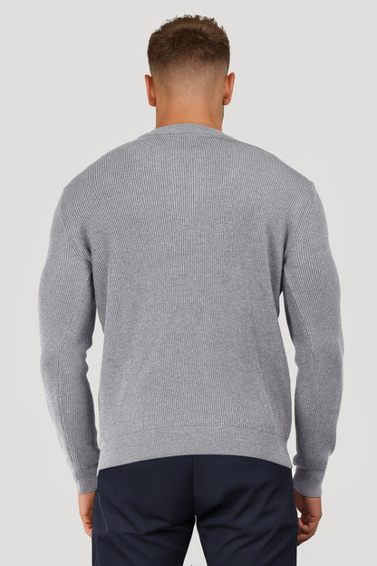 Round Neck Sweater - Grey