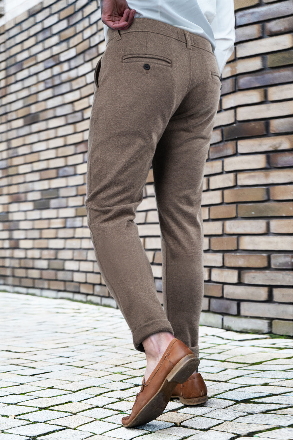 Relaxed Chino Pants - Brown