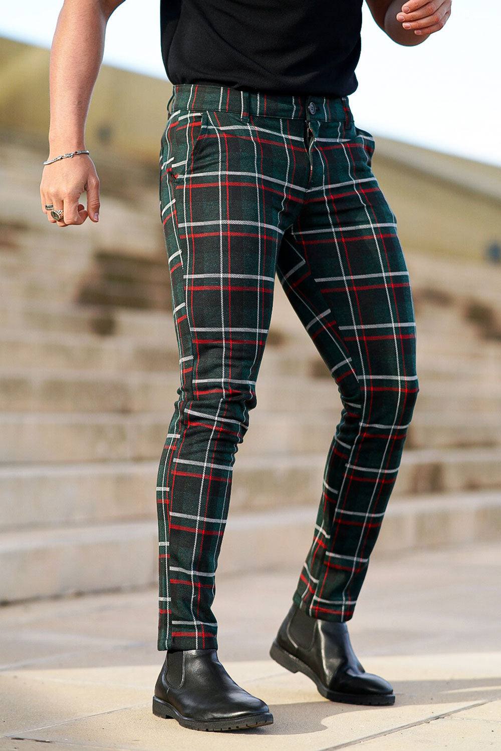 men's plaid dress pants