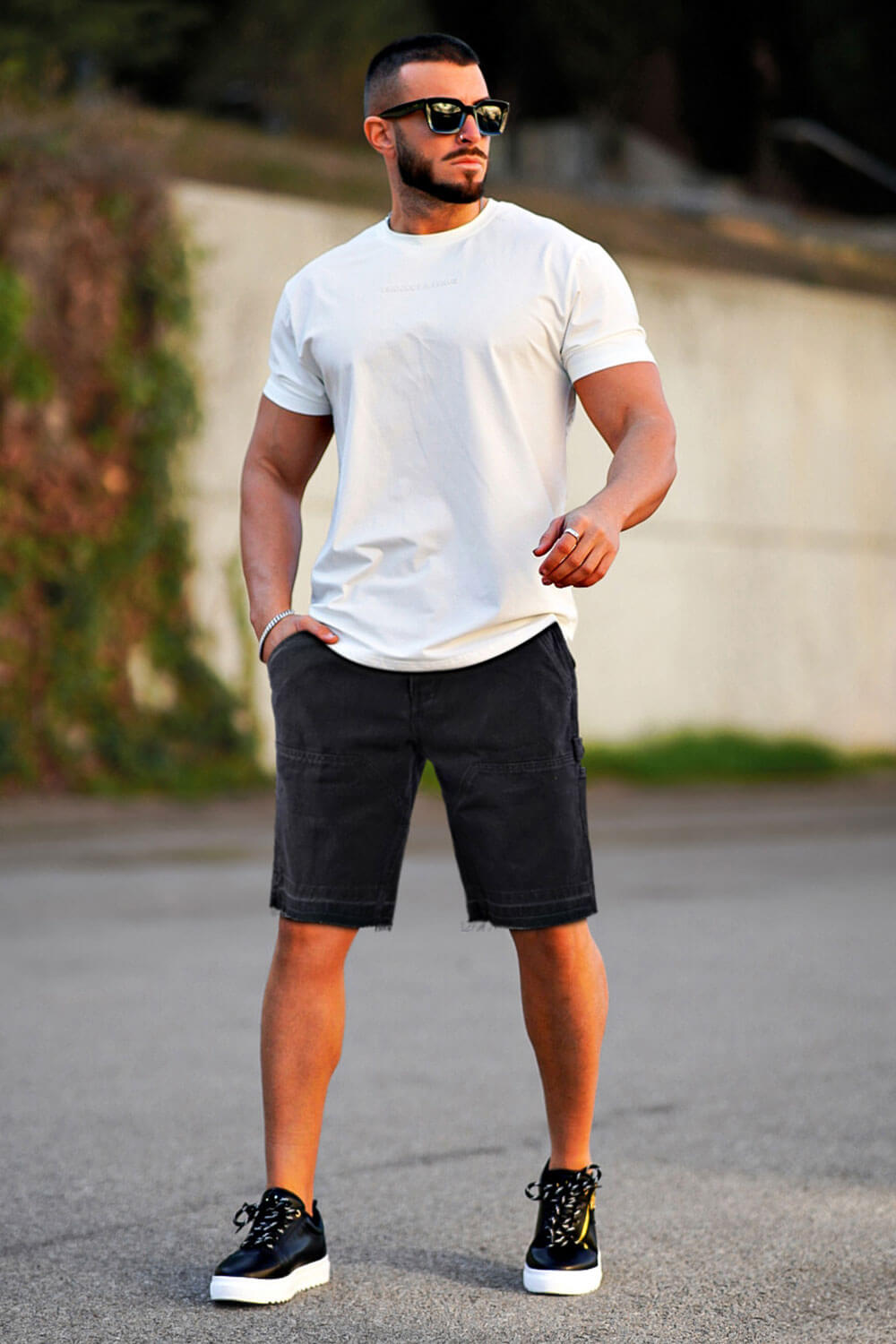 Men's Black Jean Short - Pocket