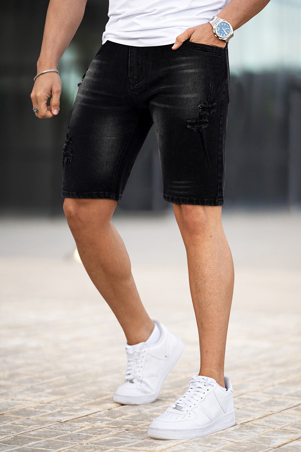 Men's Black Jean Short - Flexibility (Presale)