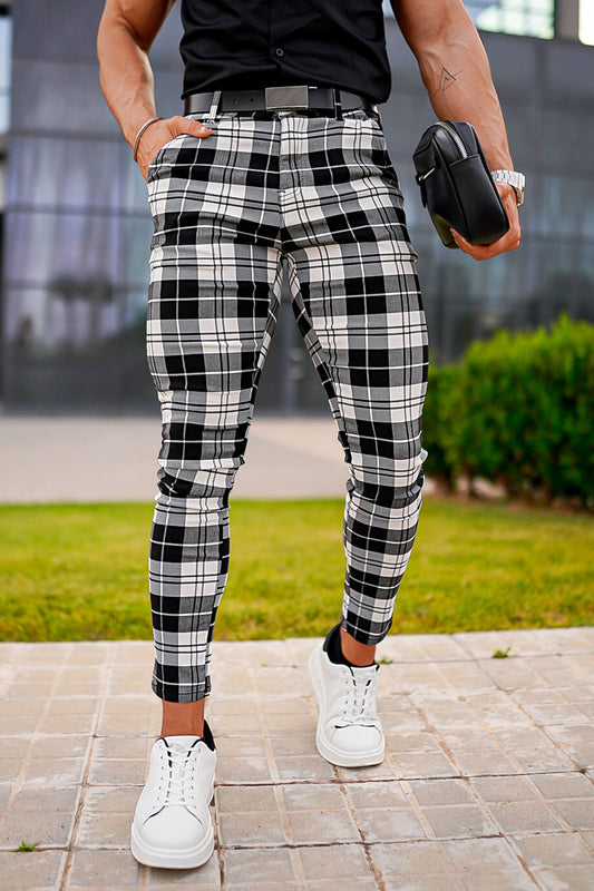 Men's Plaid Pant - Black And White