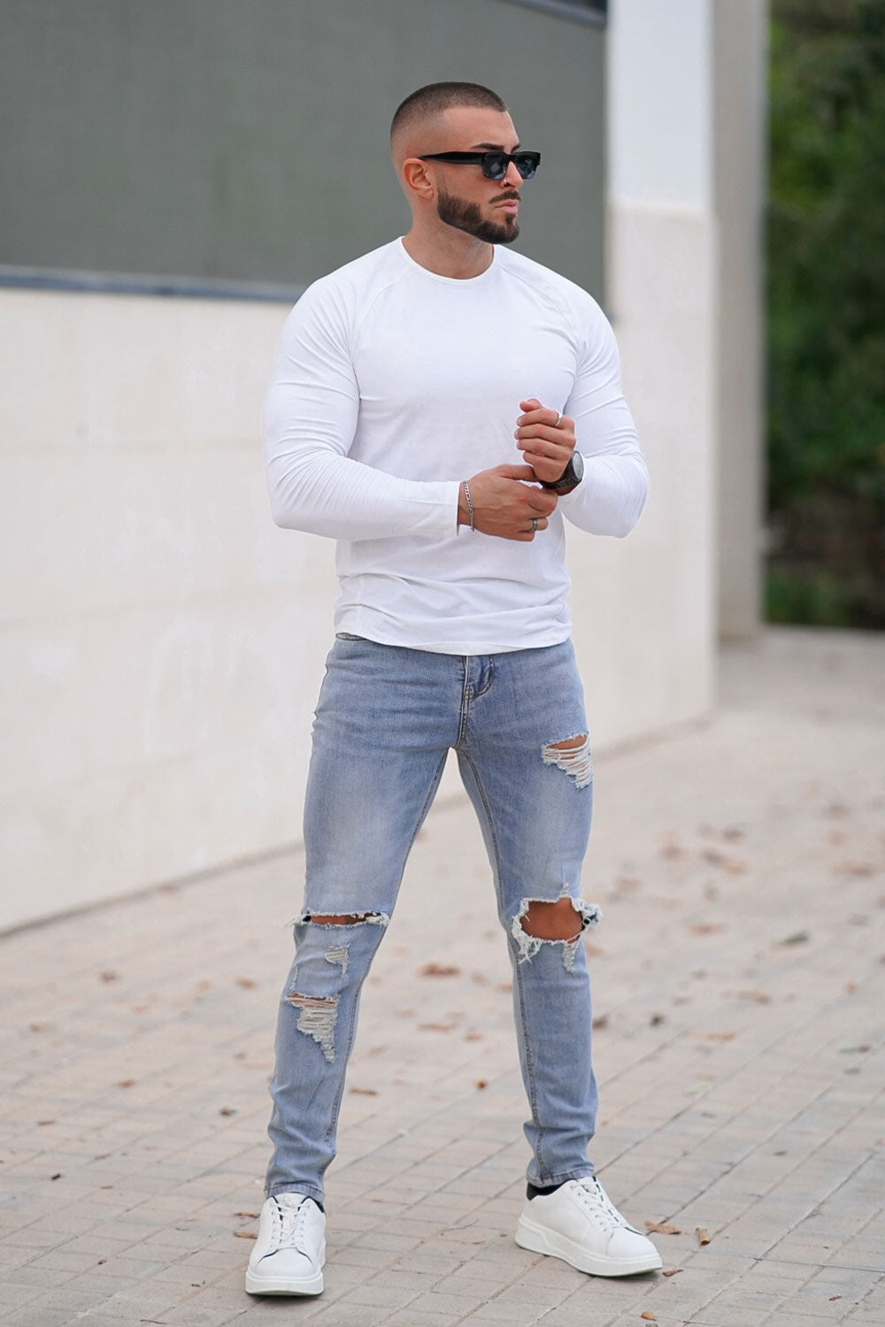 ripped slim fit jeans