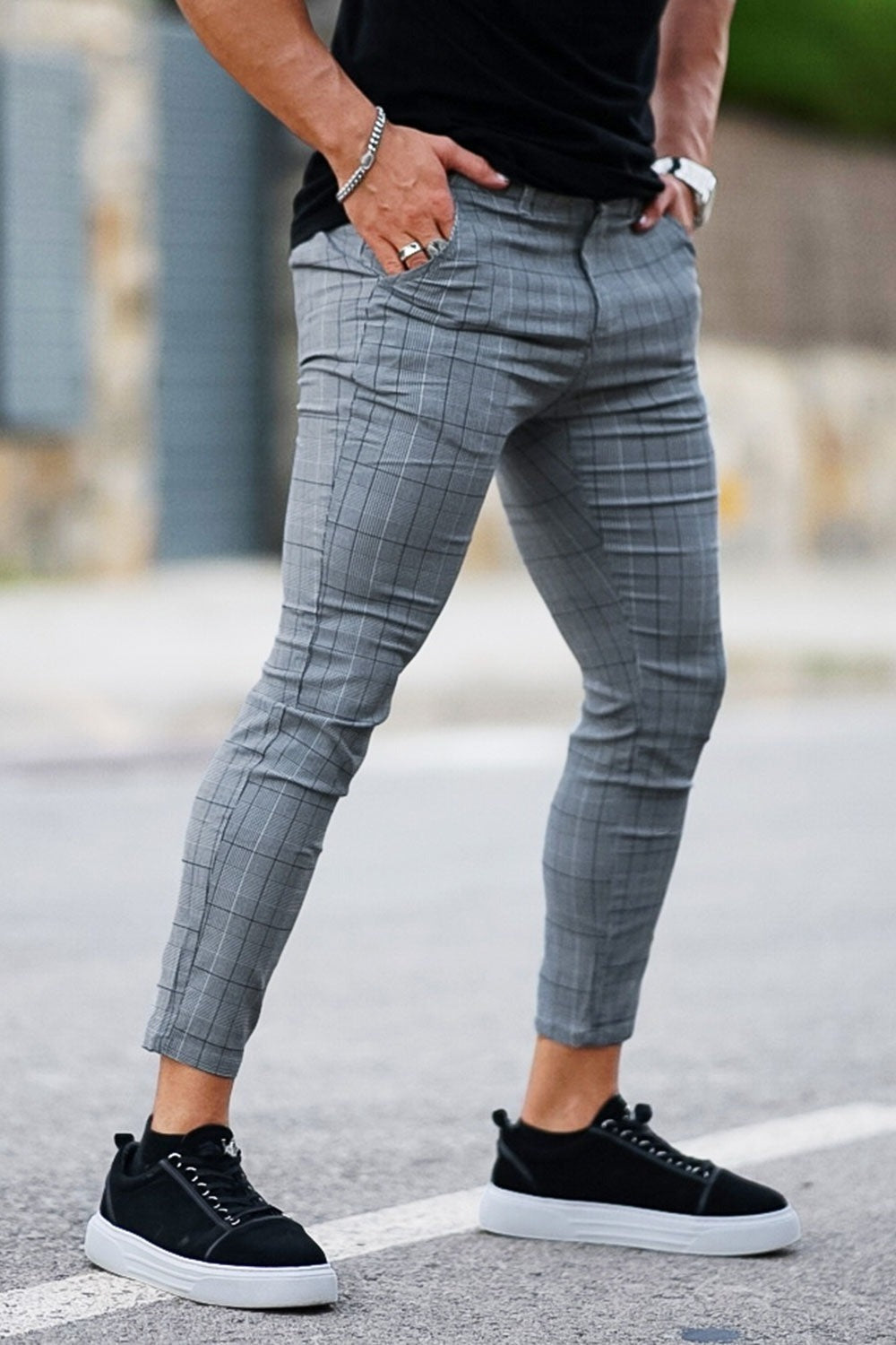 Gray Chino Pants - Skinny