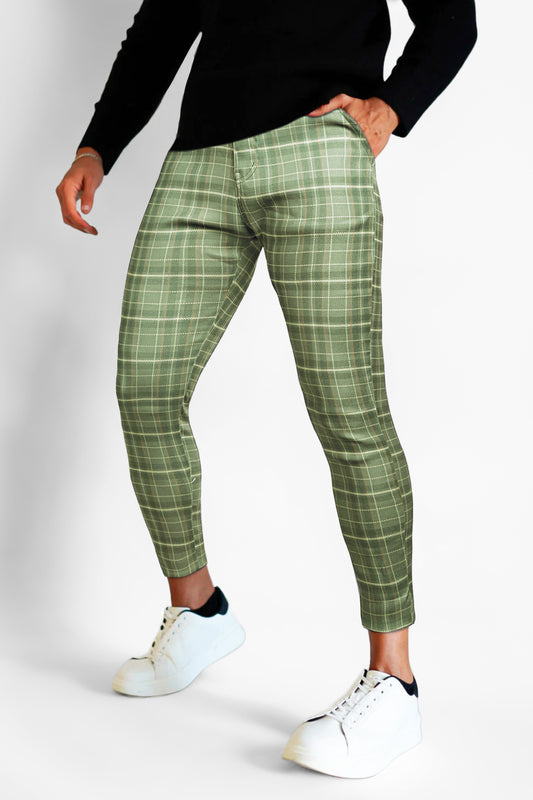 Pantalón verde de hombre - Lattice