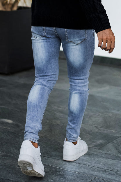 Light Blue Skinny Jeans - Ripped