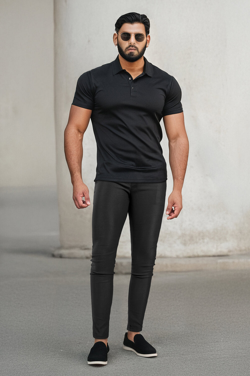 Mens Casual Black Trouser