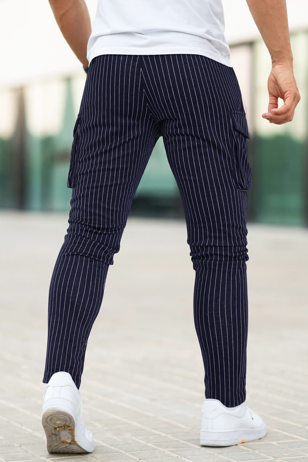 Men Dark Blue Skinny Pant - Pocket