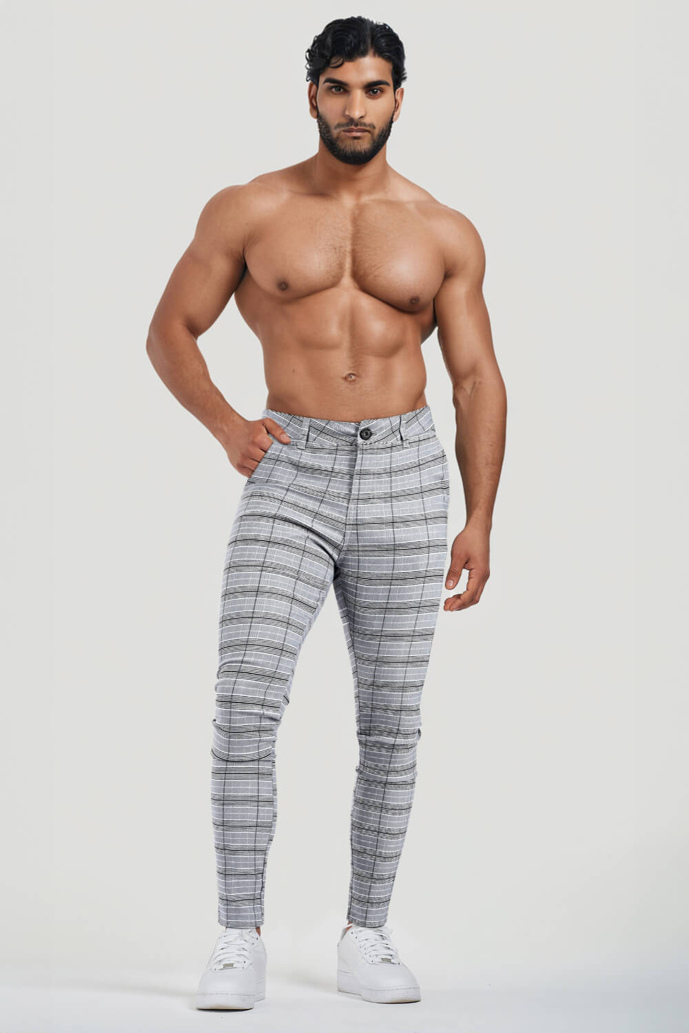 Men's Skinny Grey Pant - Lattice